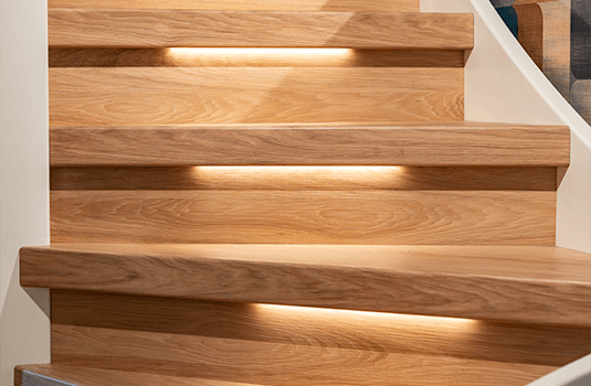 houten trap inclusief verlichting