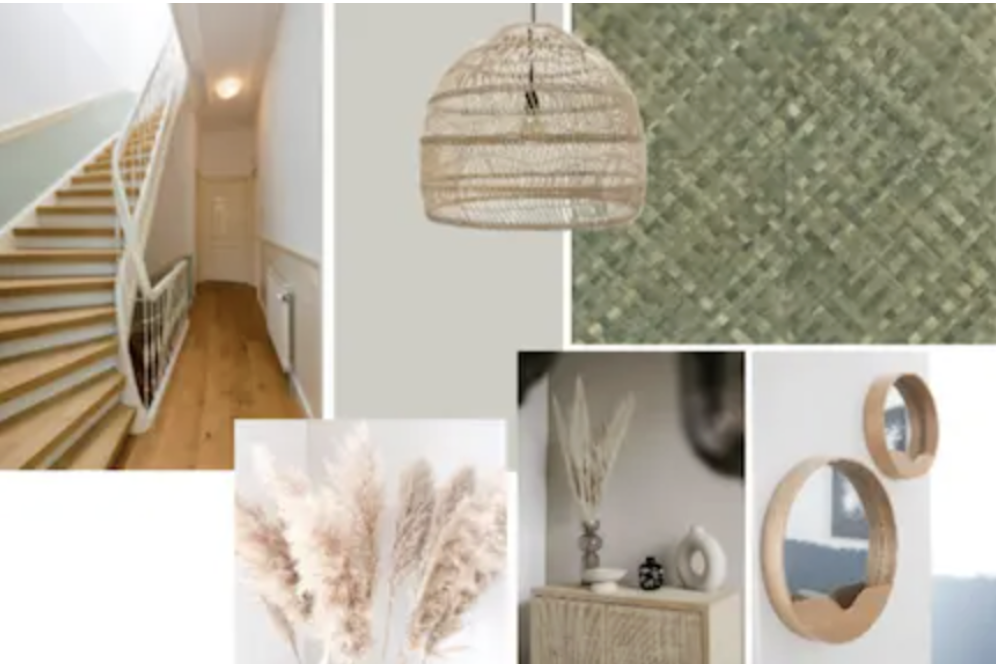 Vier moodboards voor het stylen van de hal